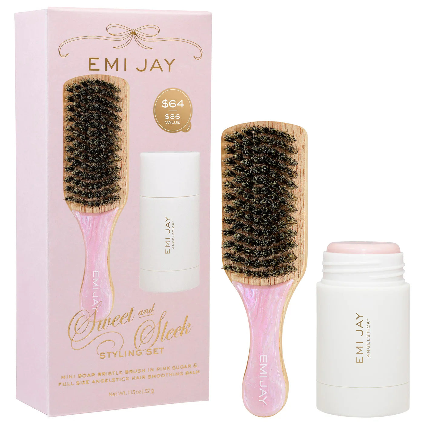 Sobre pedido: Emi Jay Sweet and Sleek Styling Gift Set with Angelstick™ and Mini Boar Bristle Brush